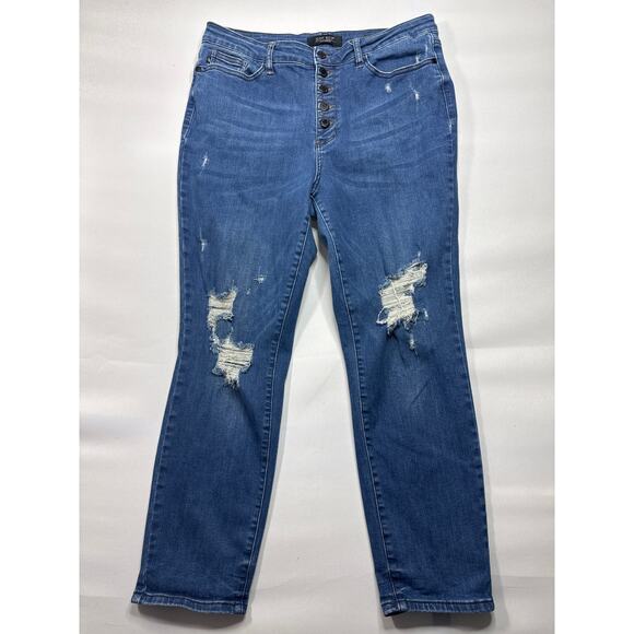 Judy Blue Denim - Judy Blue Women's Boyfriend Fit Blue Stretch  Jeans - Size 15/32 (32x27)*